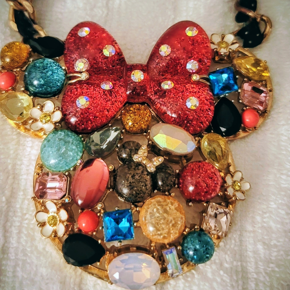 Vintage Betsy Johnson Disney Mini Mouse Necklace Masterpiece!